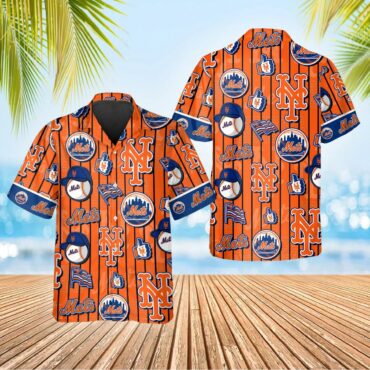 New York Mets Summer Waves Hawaiian Shirt