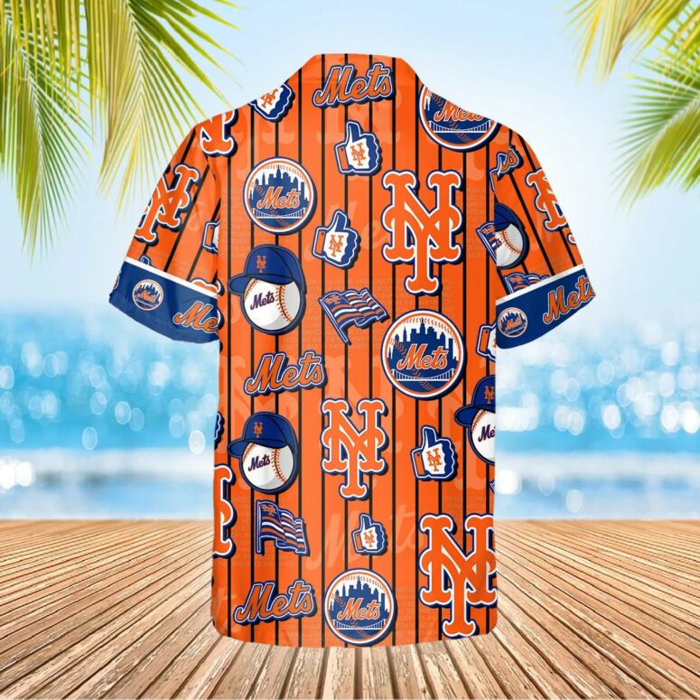 New York Mets Summer Waves Hawaiian Shirt