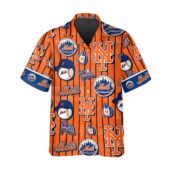 New York Mets Summer Waves Hawaiian Shirt Front - TeeAloha