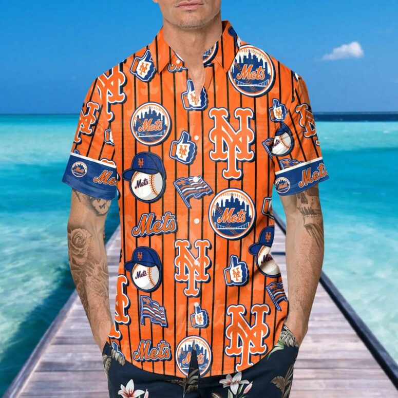 New York Mets Summer Waves Hawaiian Shirt