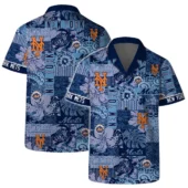 New York Mets Sunset Paradise Hawaiian Shirt - TeeAloha