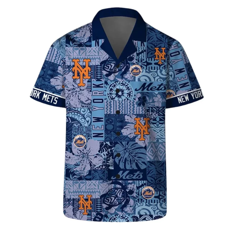 New York Mets Sunset Paradise Hawaiian Shirt