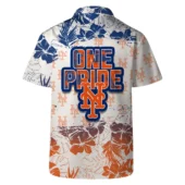 New York Mets Team Logo One Pride Hawaiian Shirt Back - TeeAloha