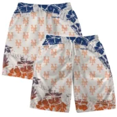 New York Mets Team Logo One Pride Hawaiian Short - TeeAloha