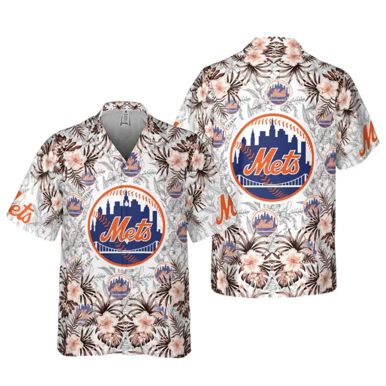 New York Mets Tropic Flair Hawaiian Shirt