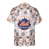 New York Mets Tropic Flair Hawaiian Shirt Back - TeeAloha