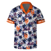 New York Mets Tropic Stars Hawaiian Shirt Front - TeeAloha