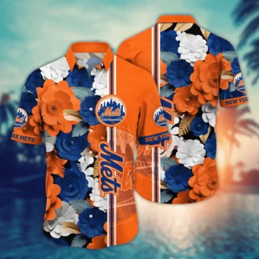 New York Mets Tropical Blossom Hawaiian shirt 