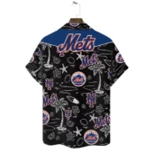 New York Mets Tropical Breeze Hawaiian Shirt Back - TeeAloha