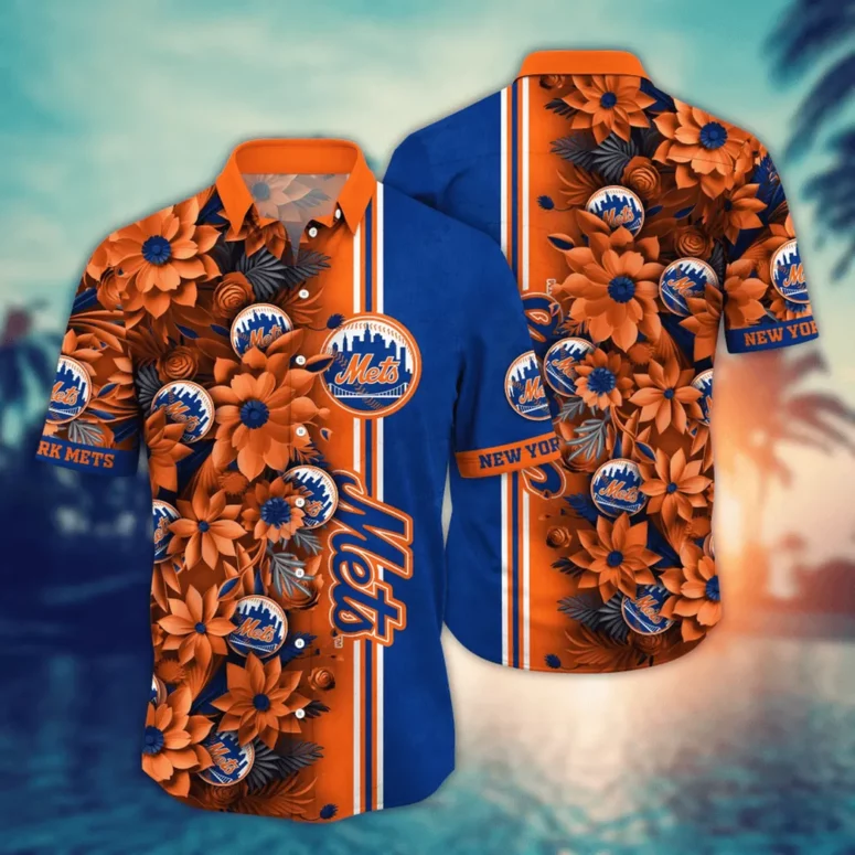 New York Mets Tropical Vibes Hawaiian Shirt