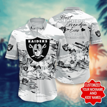 Personalized Best Raiders Grandpa Ever Just Ask Hawaiian Shirt