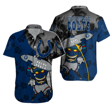 Personalized Indianapolis Colts Blue Horizon Hawaiian Shirt