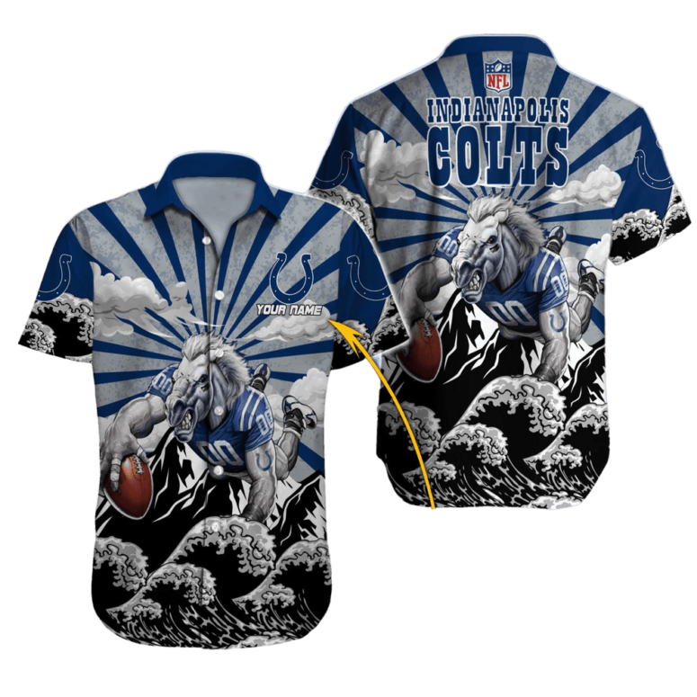 Personalized Indianapolis Colts Indy Pride Paradise Hawaiian Shirt