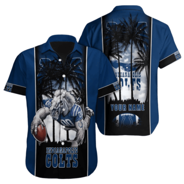 Personalized Indianapolis Colts Island Blitz Hawaiian Shirt