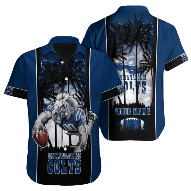 Personalized Indianapolis Colts Island Blitz Hawaiian Shirt