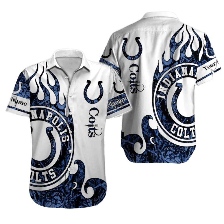 Personalized Indianapolis Colts Island Sky Hawaiian Shirt