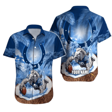 Personalized Indianapolis Colts Ocean Rush Hawaiian Shirt