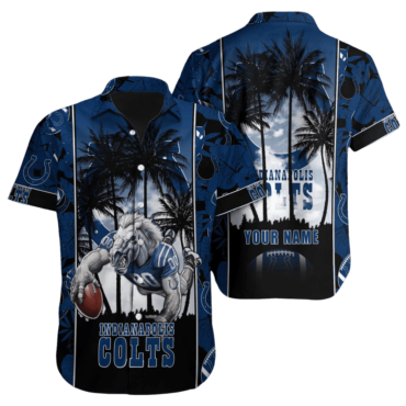 Personalized Indianapolis Colts Paradise Play Hawaiian Shirt