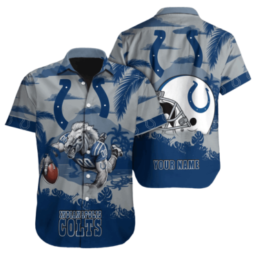 Personalized Indianapolis Colts Sunset Blitz Hawaiian Shirt