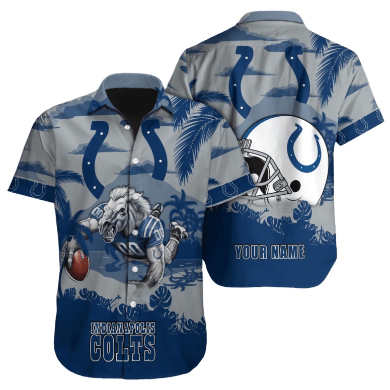 Personalized Indianapolis Colts Sunset Blitz Hawaiian Shirt