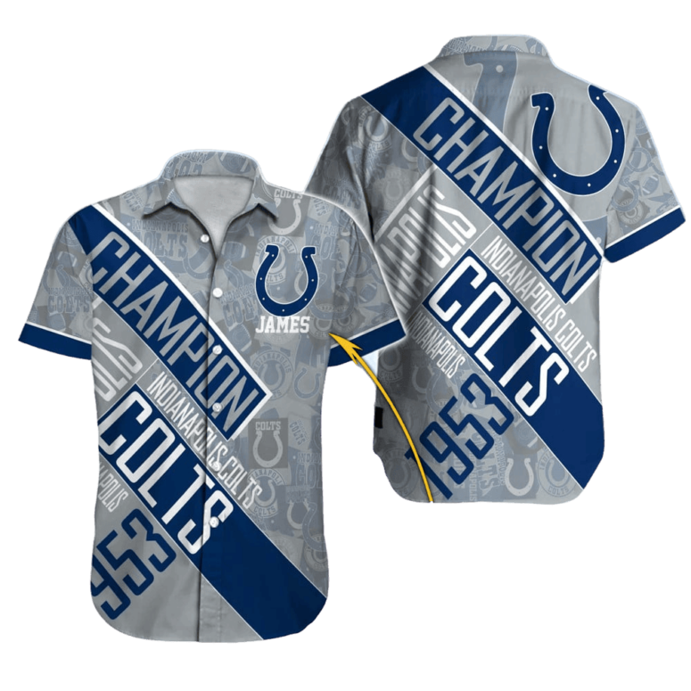 Personalized Indianapolis Colts Sunset Victory Hawaiian Shirt