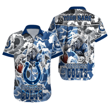 Personalized Indianapolis Colts Tropic Storm Hawaiian Shirt