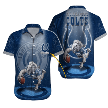 Personalized Indianapolis Colts Tropic Touchdown Hawaiian Shirt