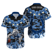 Personalized Indianapolis Colts Tropical Endzone Hawaiian Shirt