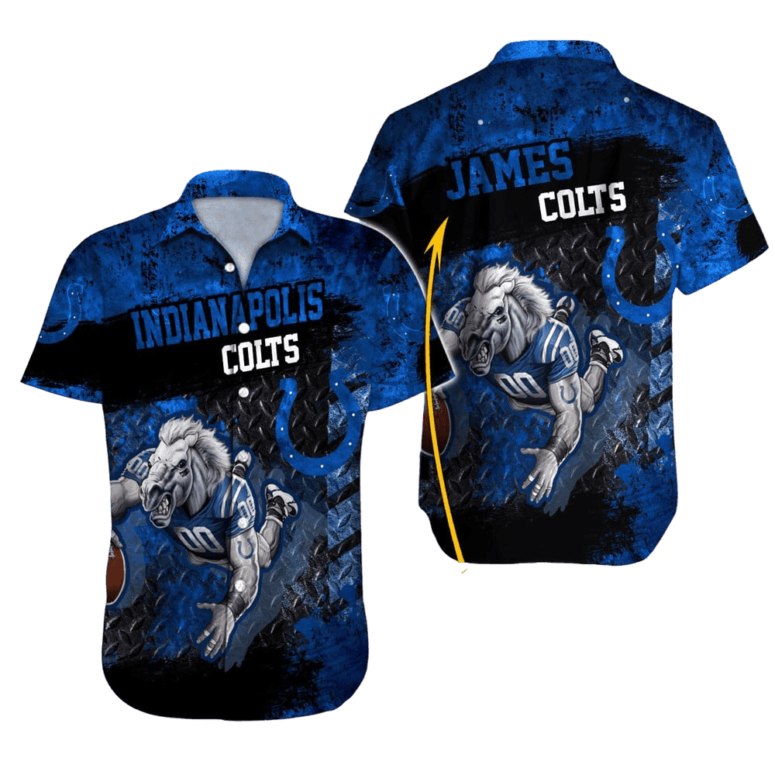 Personalized Indianapolis Colts Tropical Victory Aloha Shirt