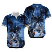 Personalized Indianapolis Colts Tropical Victory Wave Hawaiian Shirt
