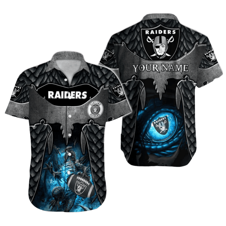 Personalized Las Vegas Raiders Dragon Eye Hawaiian Shirt