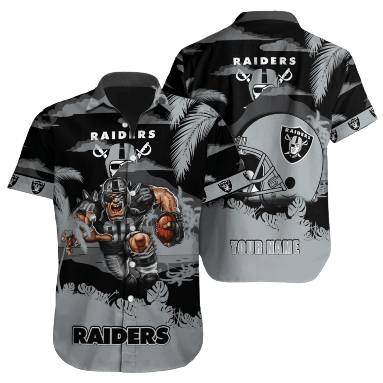 Personalized Las Vegas Raiders Football Jungle Vibes Aloha Shirt