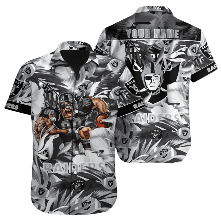 Personalized Las Vegas Raiders Jungle Charge Hawaiian Shirt