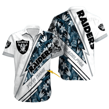 Personalized Las Vegas Raiders Lightning Tropic Hawaiian Shirt