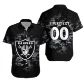 Personalized Las Vegas Raiders Midnight Camo Hawaiian Shirt - TeeAloha