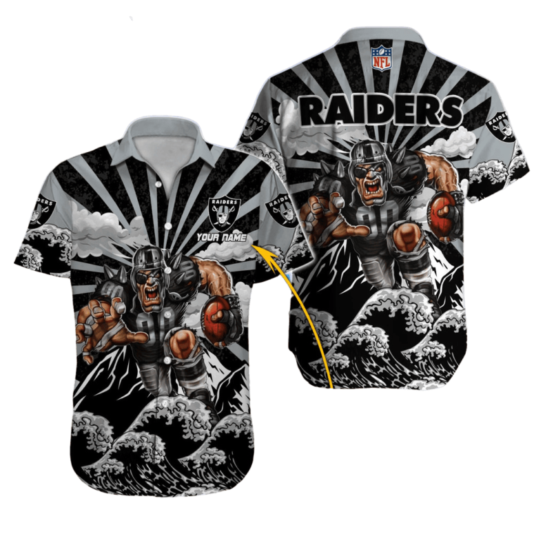 Personalized Las Vegas Raiders Rising Storm Hawaiian Shirt