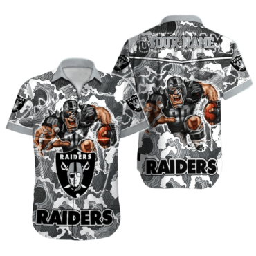 Personalized Las Vegas Raiders Storm Tackle Hawaiian Shirt