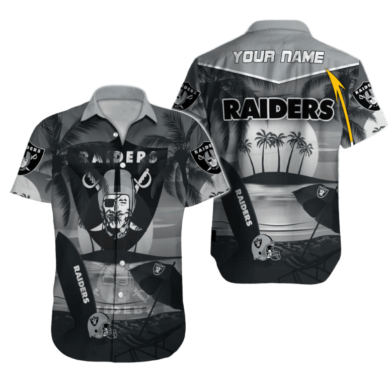 Personalized Las Vegas Raiders Sunset Chill Hawaiian Shirt