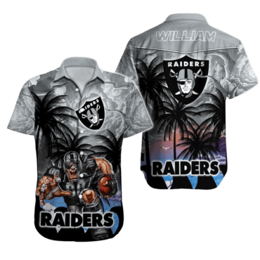 Personalized Las Vegas Raiders Tropical Storm Hawaiian Shirt