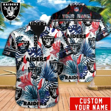 Personalized Las Vegas Raiders Vibrant Jungle Hawaiian Shirt