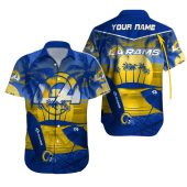 Personalized Los Angeles Rams Golden Sunset Hawaiian Shirt