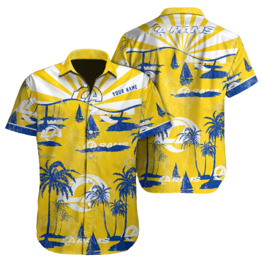 Personalized Los Angeles Rams Jungle Spirit Hawaiian Shirt