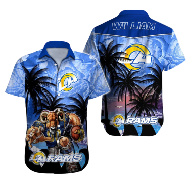 Personalized Los Angeles Rams Ocean Breeze Hawaiian Shirt