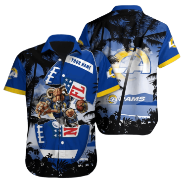 Personalized Los Angeles Rams Shield Pride Hawaiian Shirt