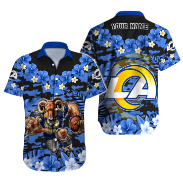 Personalized Los Angeles Rams Tropical Warrior Hawaiian Shirt