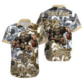 Personalized New Orleans Saints Camo Warrior Hawaiian Shirt