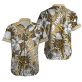 Personalized New Orleans Saints Floral Gold Hawaiian Shirt
