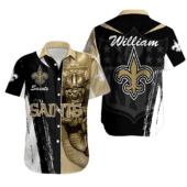 Personalized New Orleans Saints Gridiron Fury Hawaiian Shirt