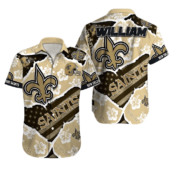 Personalized New Orleans Saints Hibiscus Pride Hawaiian Shirt