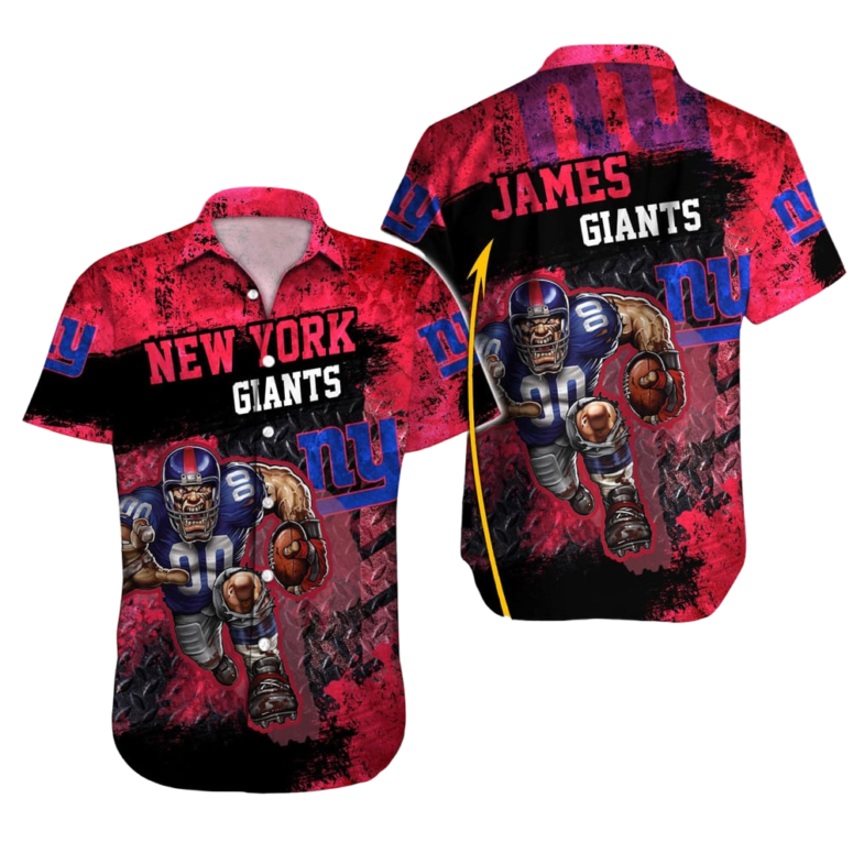 Personalized New York Giants Firestorm Hawaiian Shirt